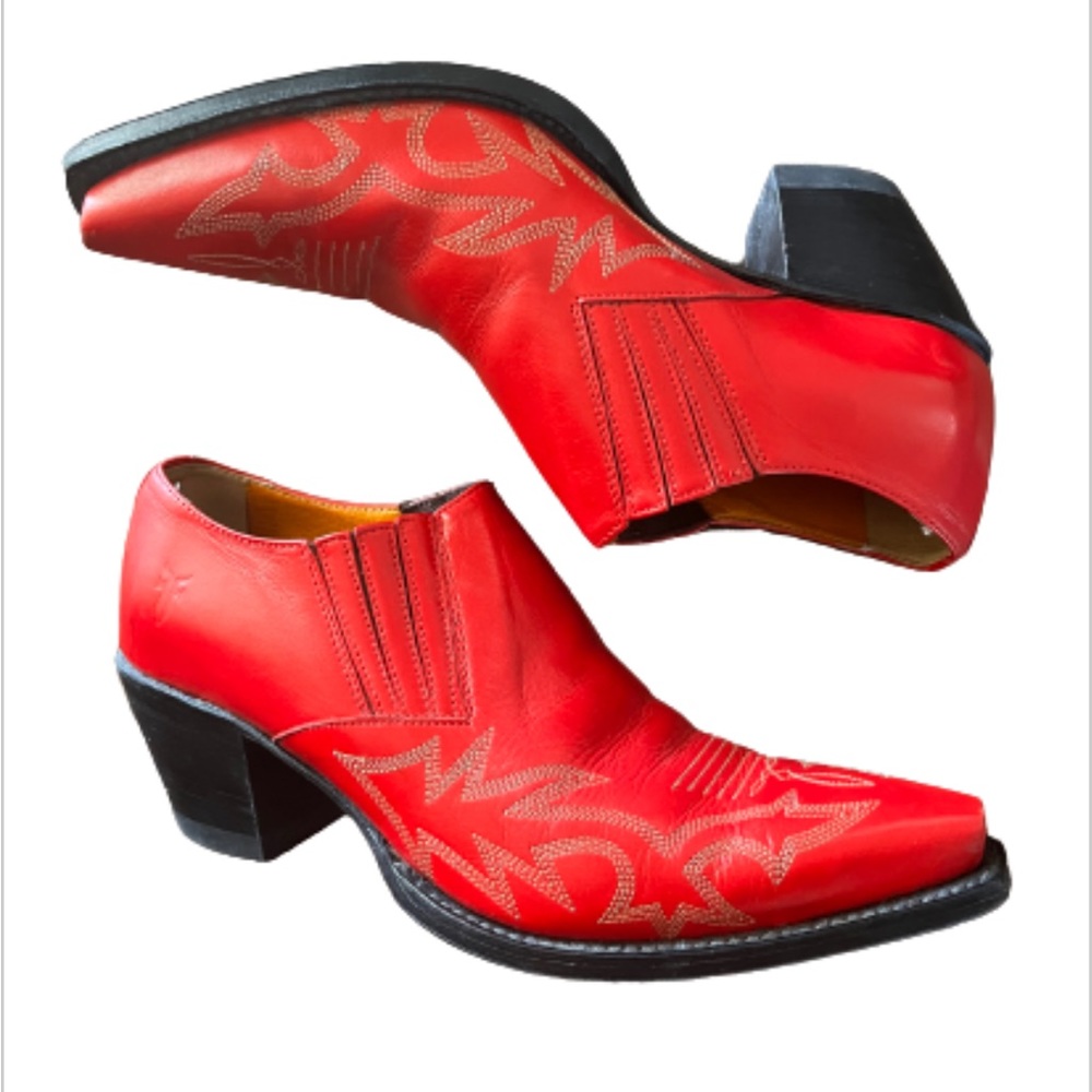 Frye *Vintage* Darwin Ankle Boots Womens 8.5 Red